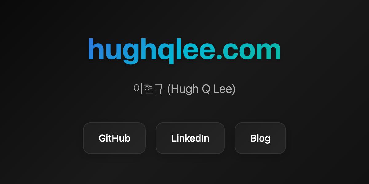 hughqlee.com 미리보기